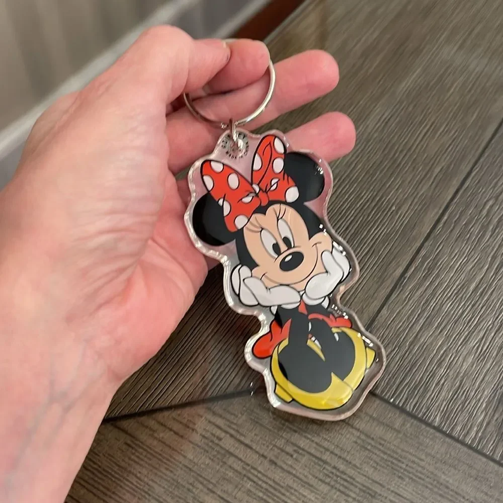 Vtg 80s Walt Disney World Disneyland Mickey & Minnie Mouse Keychains 4